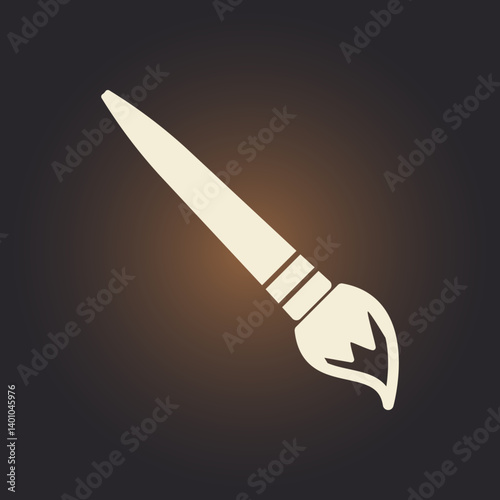 Paint brush trendy icon thrilling abstract vector illustration colorful artwork beautiful design