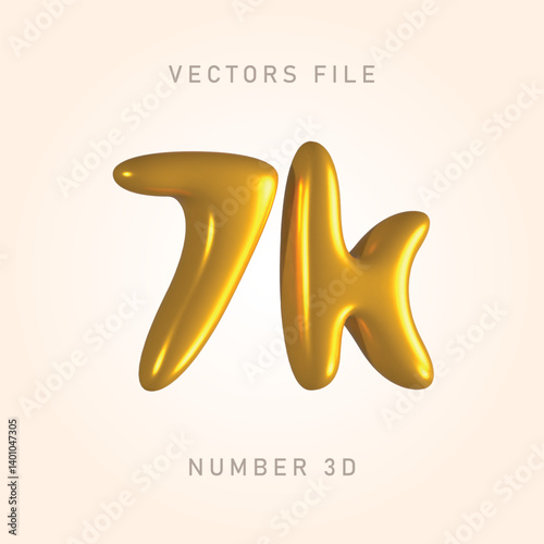 7k gold color, shiny and clean