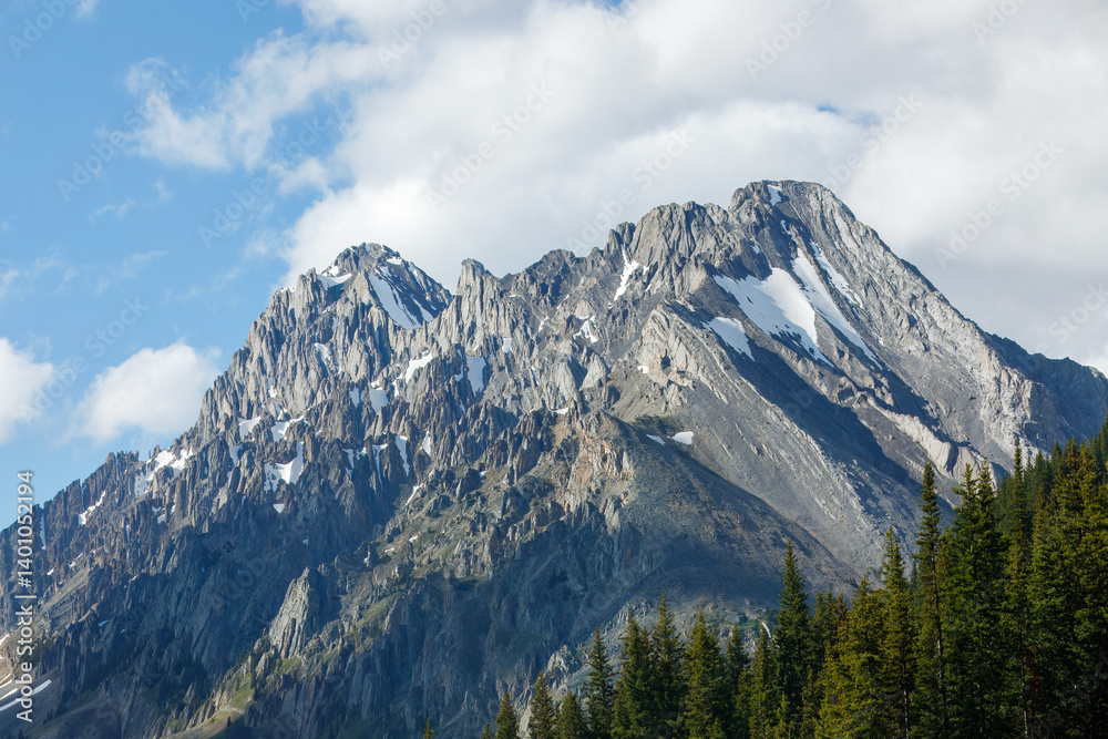 Majestic Landscape of Mount Galatea in Kananaskis, Alberta, Canada Majestic Landscape of Mount Galatea in Kananaskis, Alberta, Canada