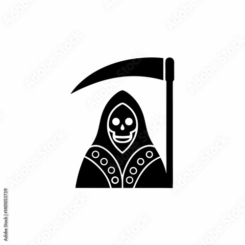 creative details Grim Reaper Icon Vector Illustration