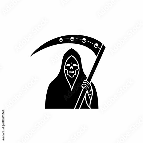 creative details Grim Reaper Icon Vector Illustration