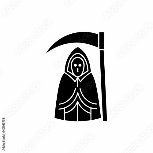 creative details Grim Reaper Icon Vector Illustration