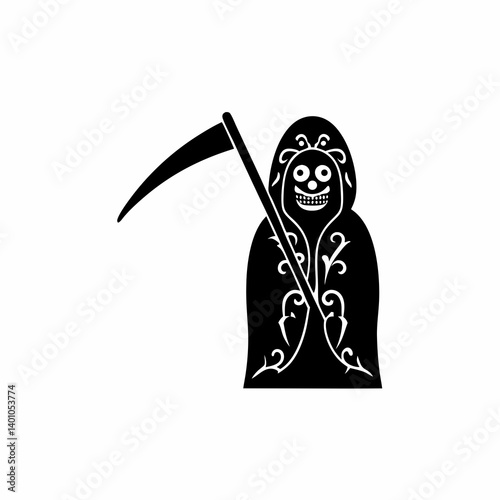creative details Grim Reaper Icon Vector Illustration