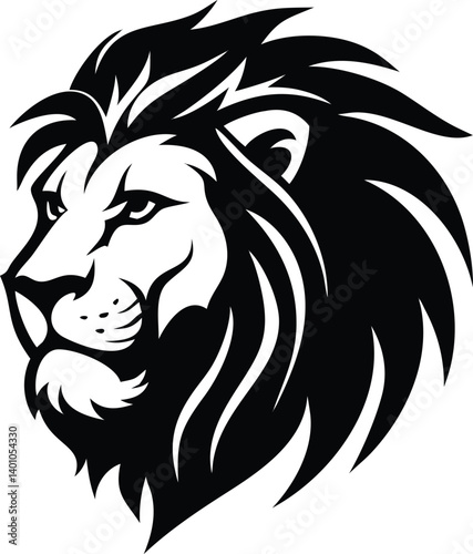 Lion Head Vector, Wildlife Animal, Wildcat Mascot on Transparent Background