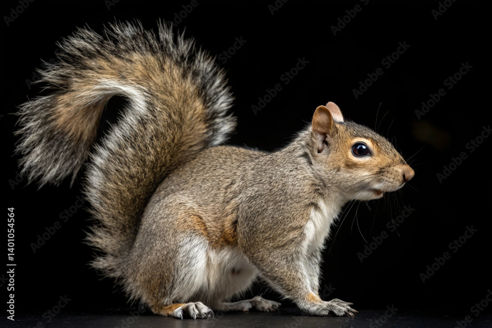 Obraz premium squirrel eating nut