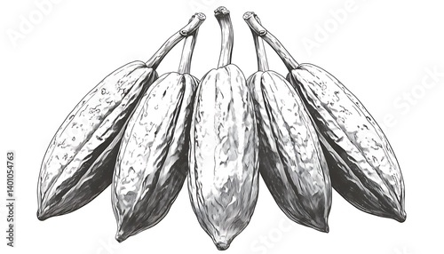 Wallpaper Mural Cocoa Pods Illustration Torontodigital.ca