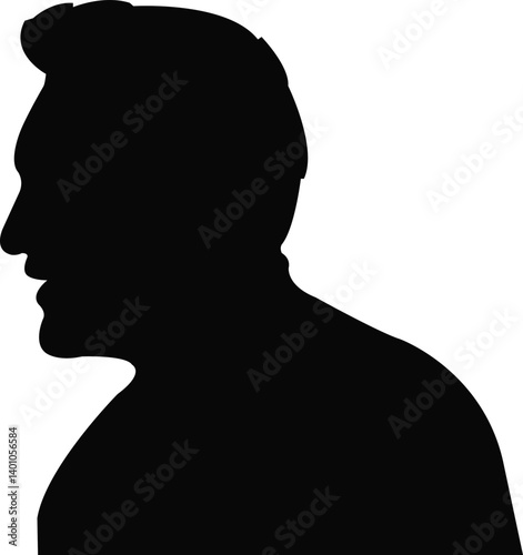 a man head silhouette vector