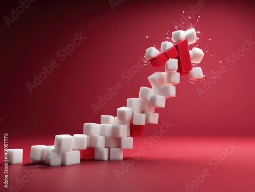 Sugar consumption on the rise.  A graphic depiction of increasing sugar intake