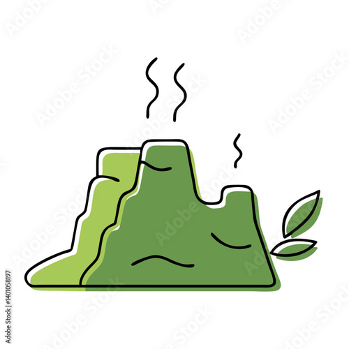 Geothermal energy icon representing natural heat source  