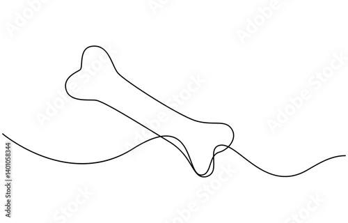 Dog Bone continuous one line drawing
