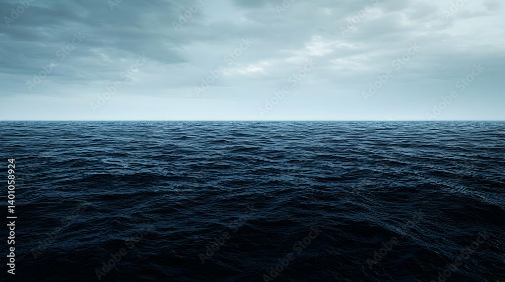 Obraz premium Dark Stormy Ocean Horizon