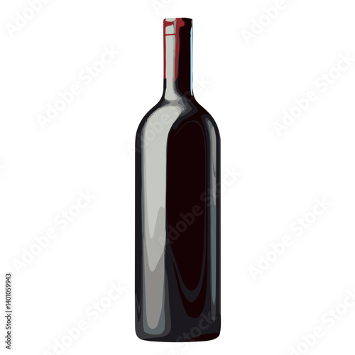 Elegant wine bottle with a sleek design on a neutral background, symbolizing sophistication and quality