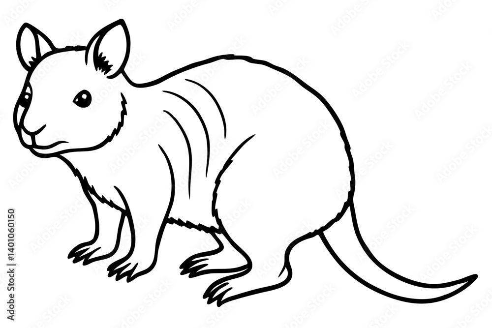 Quokka Minimal Line Drawing Quokka Minimal Line Drawing