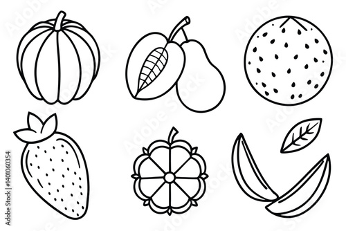 Sketch Fruits Unveil Vibrant Nature's Artistic Charms