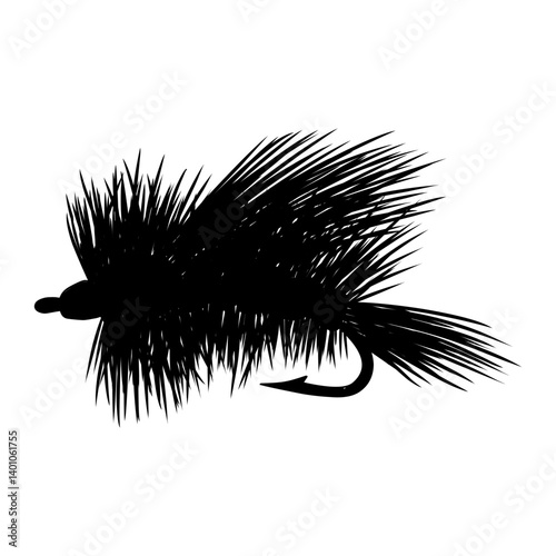 fly fishing flies hook illustration logo vector image t shirt
