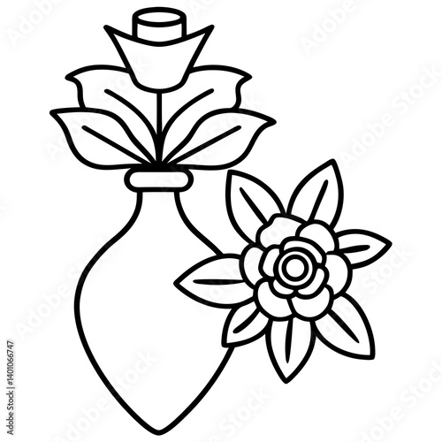 Elegant floral vow clipart on white background. Instant download for creative digital projects. 