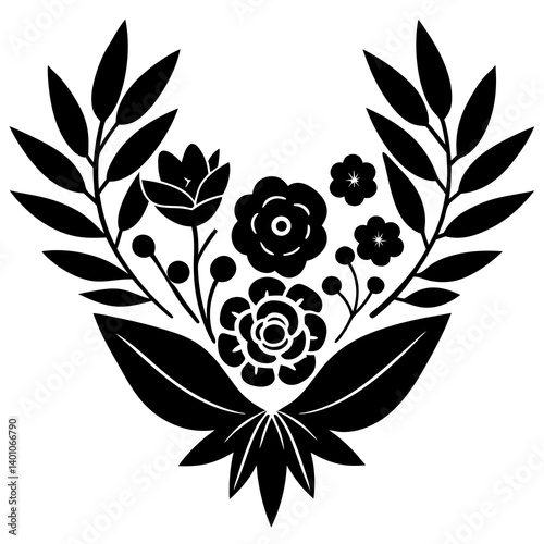 Elegant floral vow clipart on white background. Instant download for creative digital projects. 