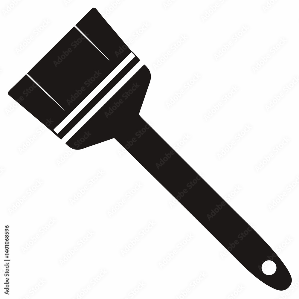 Black Paintbrush Icon for Art and Craft Projects Designs Black Paintbrush Icon for Art and Craft Projects Designs