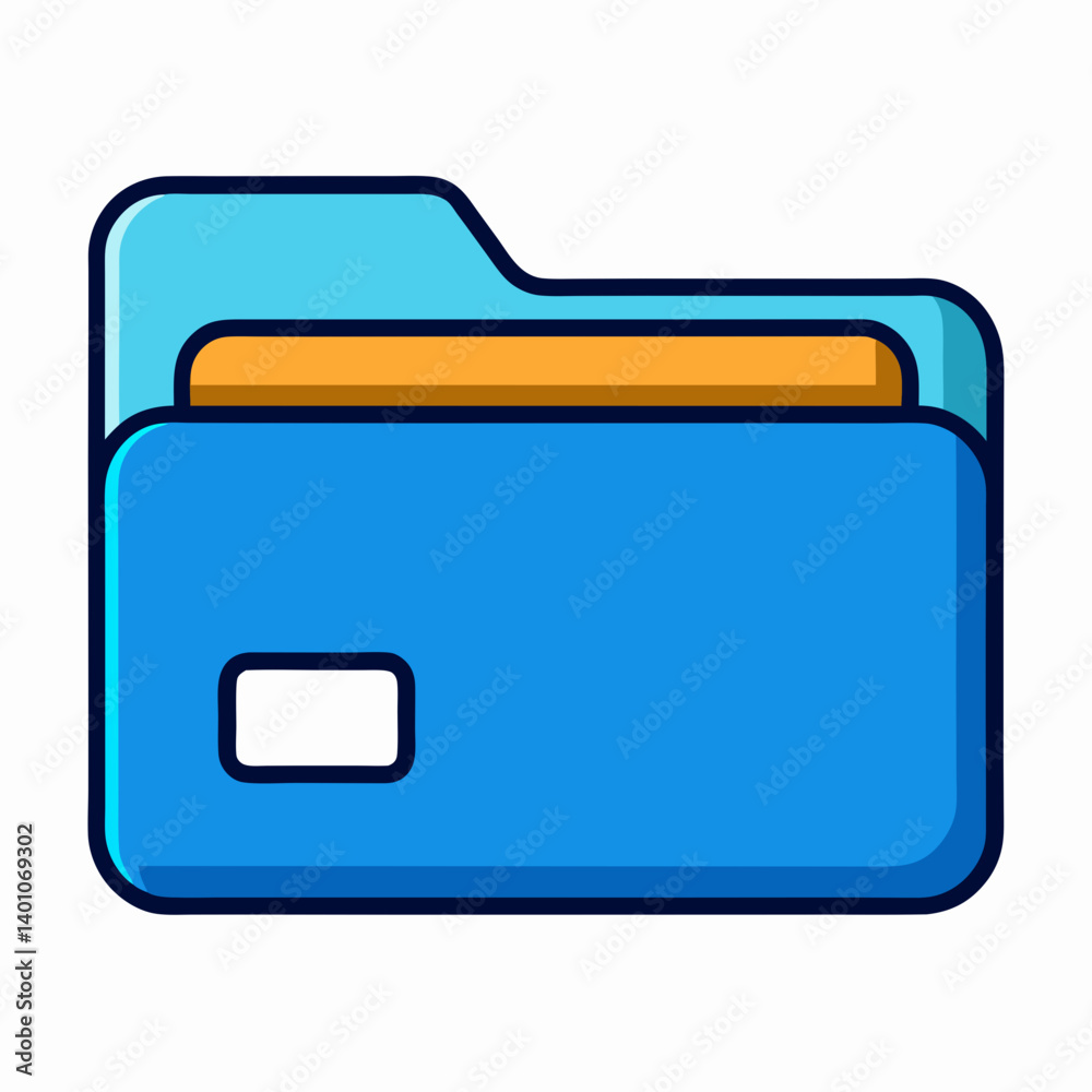 Cartoon blue folder with label tab flat file storage digital icon
Cartoon blue folder with label tab flat file storage digital icon