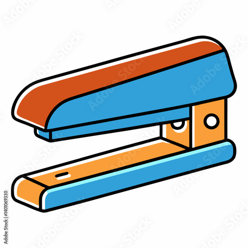 Colorful Stapler Icon for Office Use and Document Binding