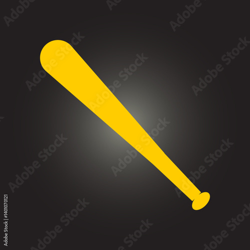Baseball bat trendy icon moral abstract vector illustration colorful artwork beautiful design