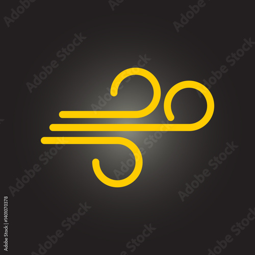 Wind trendy icon moral abstract vector illustration colorful artwork beautiful design