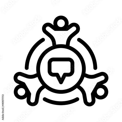 teamwork line icon