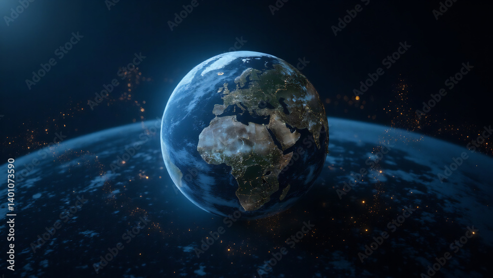 Fototapeta premium Conceptual Visualization: AI Analyzing Global Education Data for Personalized Learning Insights