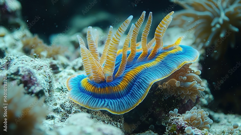 Obraz premium Vibrant Chromodoris Nudibranch in Tropical Reef