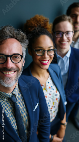 Diverse Business Team Portrait - Multicultural Professionals in Modern Office