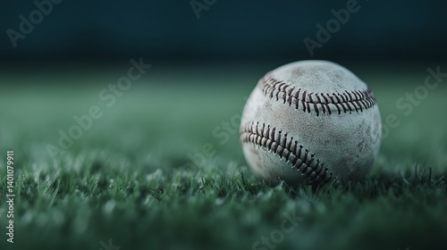 Baseball ball  on the grass field
