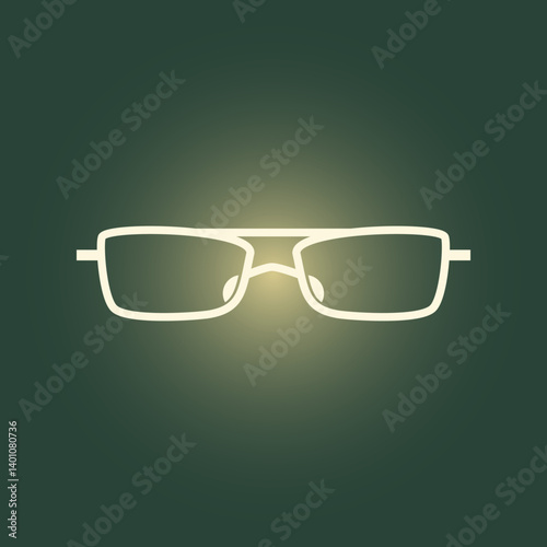 Glasses trendy icon handsome abstract vector illustration colorful artwork lovely design