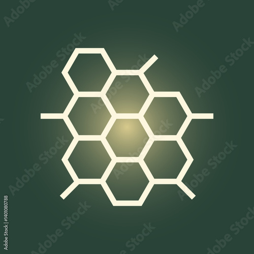 Honey comb trendy icon handsome abstract vector illustration colorful artwork lovely design