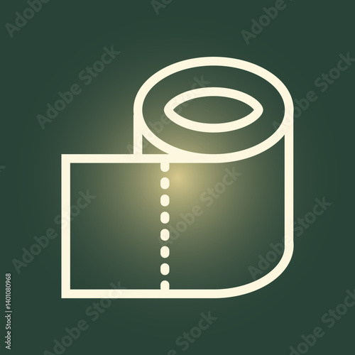 Toilet tissue trendy icon handsome abstract vector illustration colorful artwork lovely design