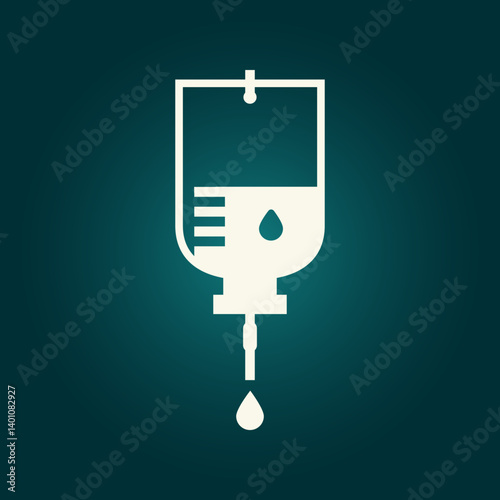 Blood bag trendy icon fine abstract vector illustration colorful artwork lovely design