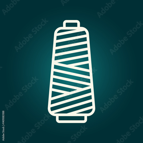 Thread trendy icon fine abstract vector illustration colorful artwork lovely design