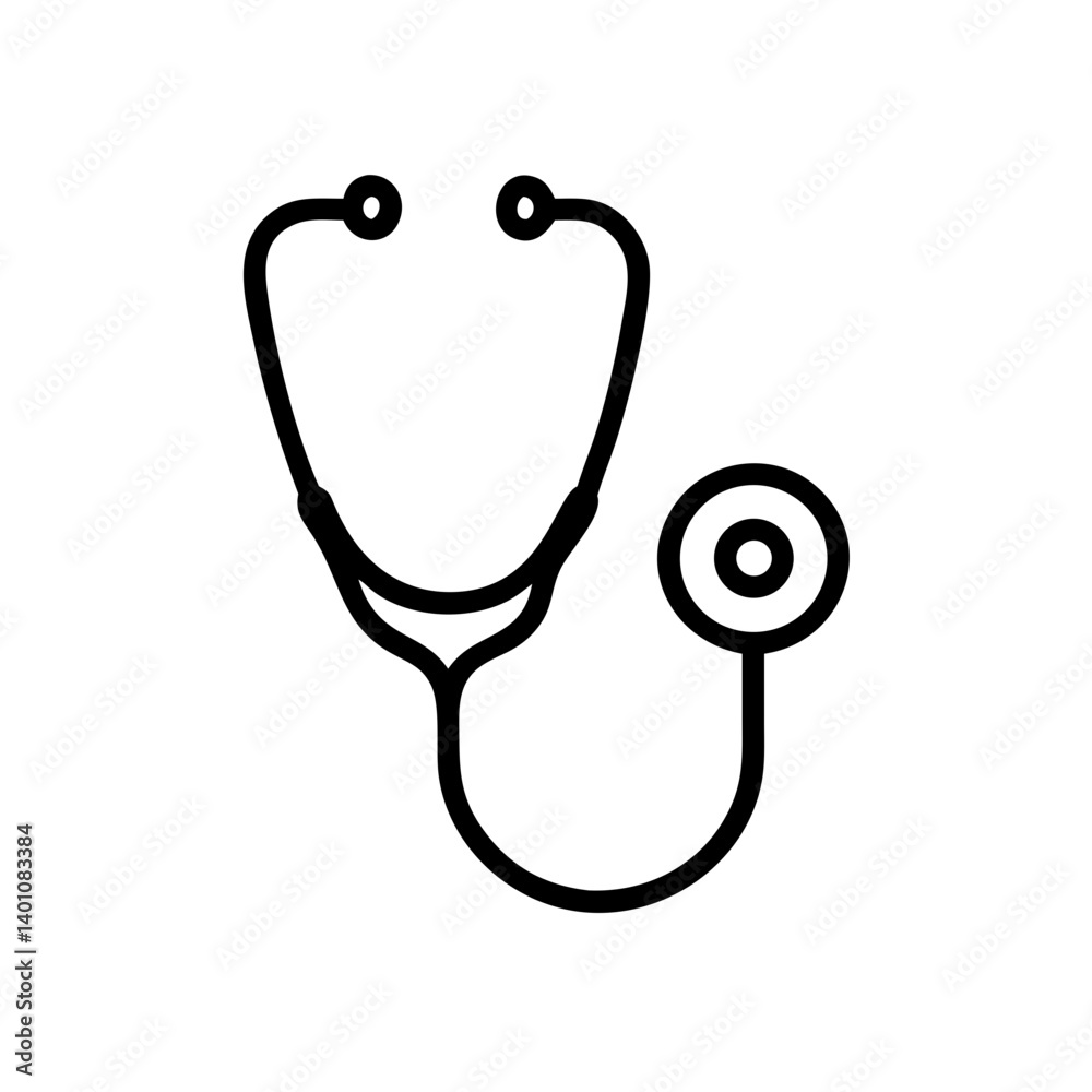 Ícono de estetoscopio vectorial PNG con fondo transparente o formato SVG