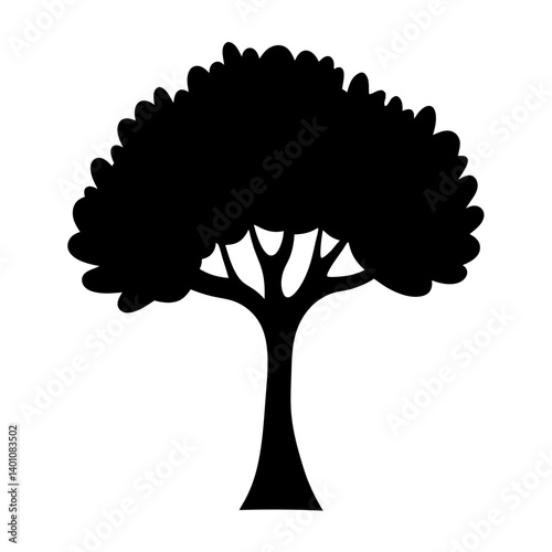 plum tree silhouettes - black plum tree, isolated transparent background