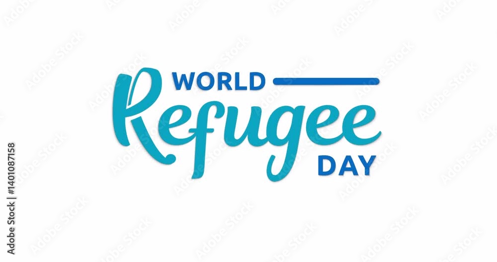 World Refugee Day Handwritten Text Animation with Alpha Channel. Great for Promote awareness and support humanitarian campaigns effectively. World Refugee Day Handwritten Text Animation with Alpha Channel. Great for Promote awareness and support humanitarian campaigns effectively.