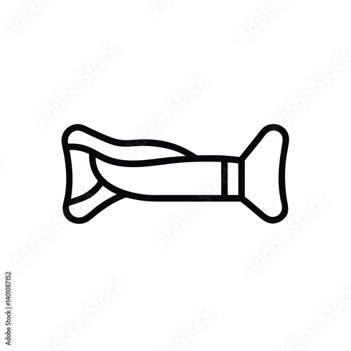 Minimalist Icon Of Gua Sha Tool For Skin Care And Facial Massage In Vector Format