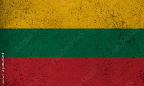 Flag Lithuania grunge texture