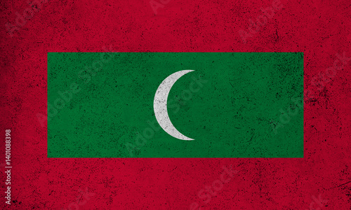 Flag Maldives grunge texture