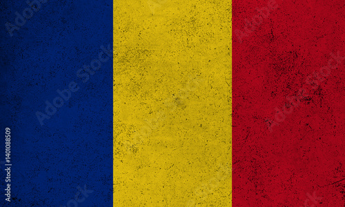 Flag Romania grunge texture
