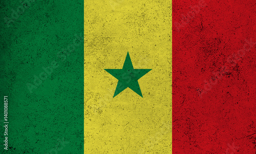 Flag Senegal grunge texture