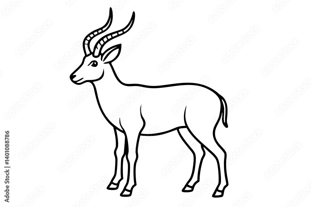 Fototapeta premium Wild Markhor Vector