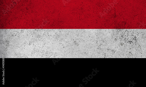 Flag Yemen grunge texture