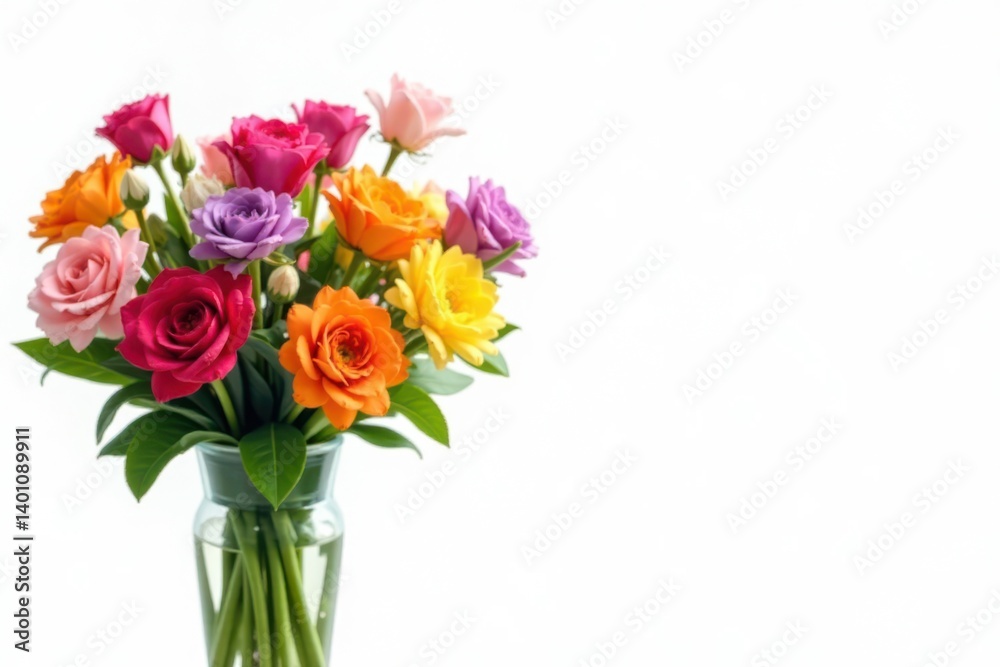 Bouquet of colorful flowers on white background , blooms, arrangement Bouquet of colorful flowers on white background , blooms, arrangement