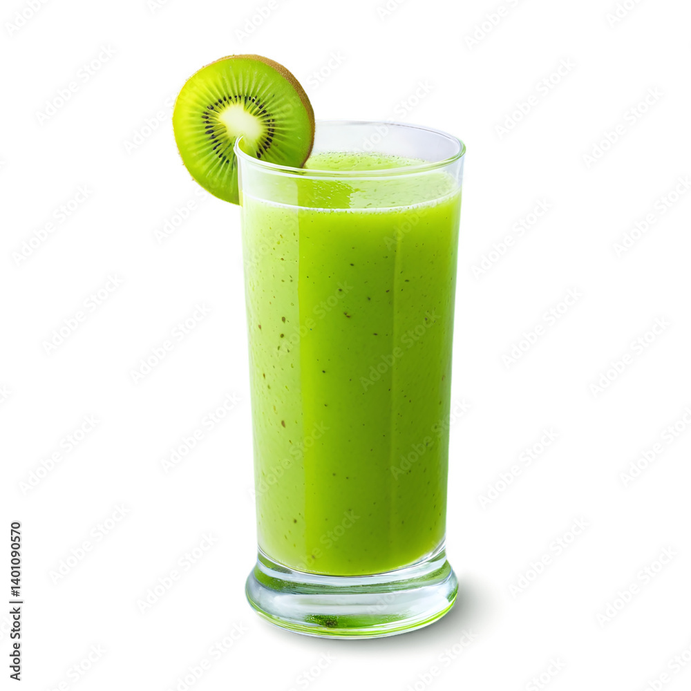 glass of kiwi juice isolated on transparent background glass of kiwi juice isolated on transparent background