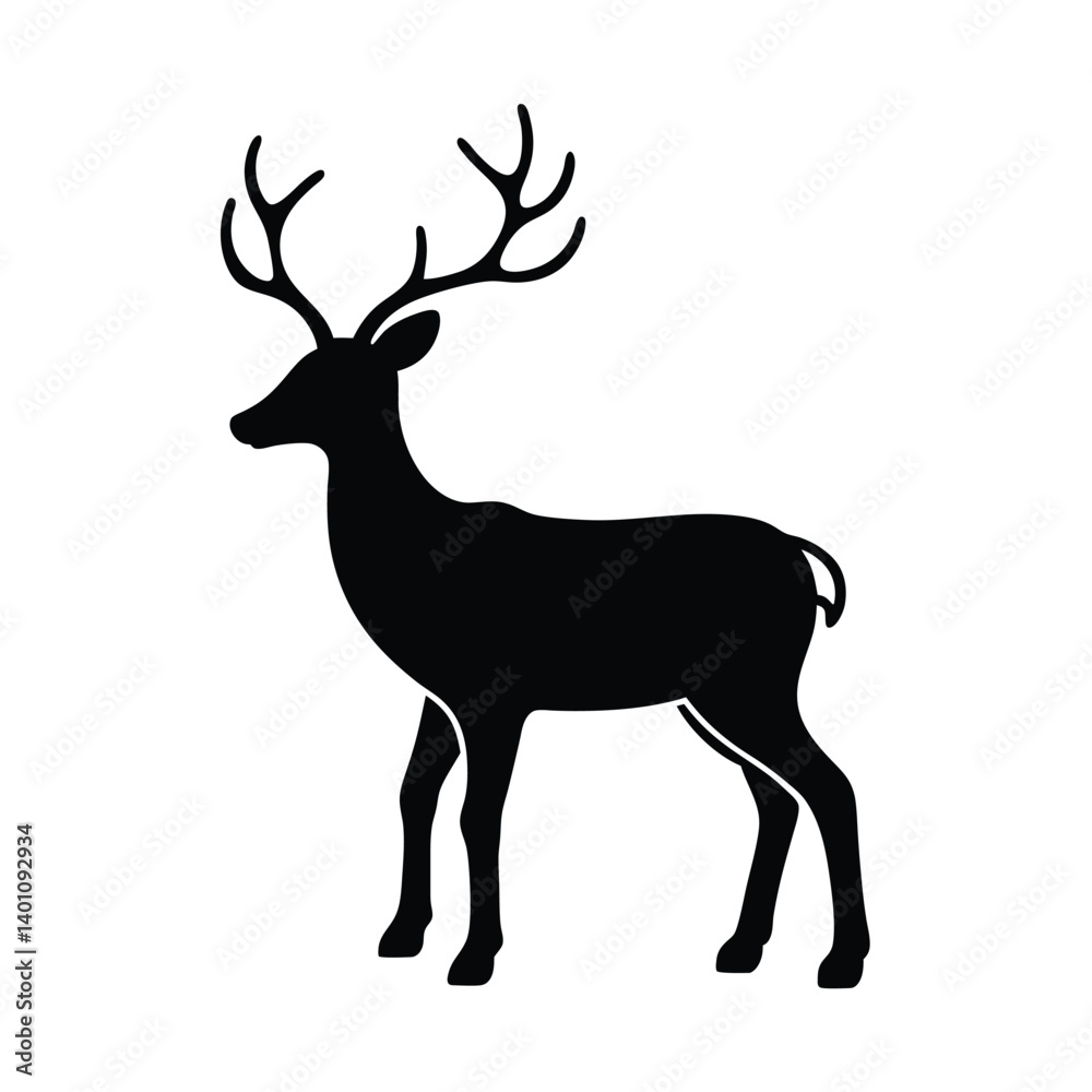 Obraz premium deer silhouette vector