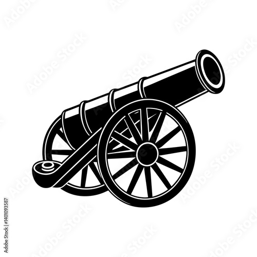 Cannon Silhouette vector illustration